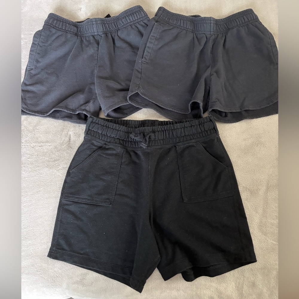 Set of Three Black Target Shorts